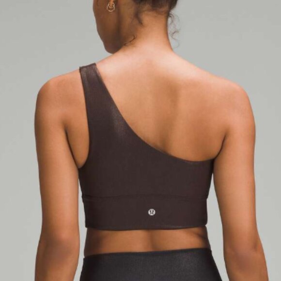Lululemon Align Asymmetrical Ribbed Bra *Light Support A/B Cup Shine Espresso - Picture 1 of 5